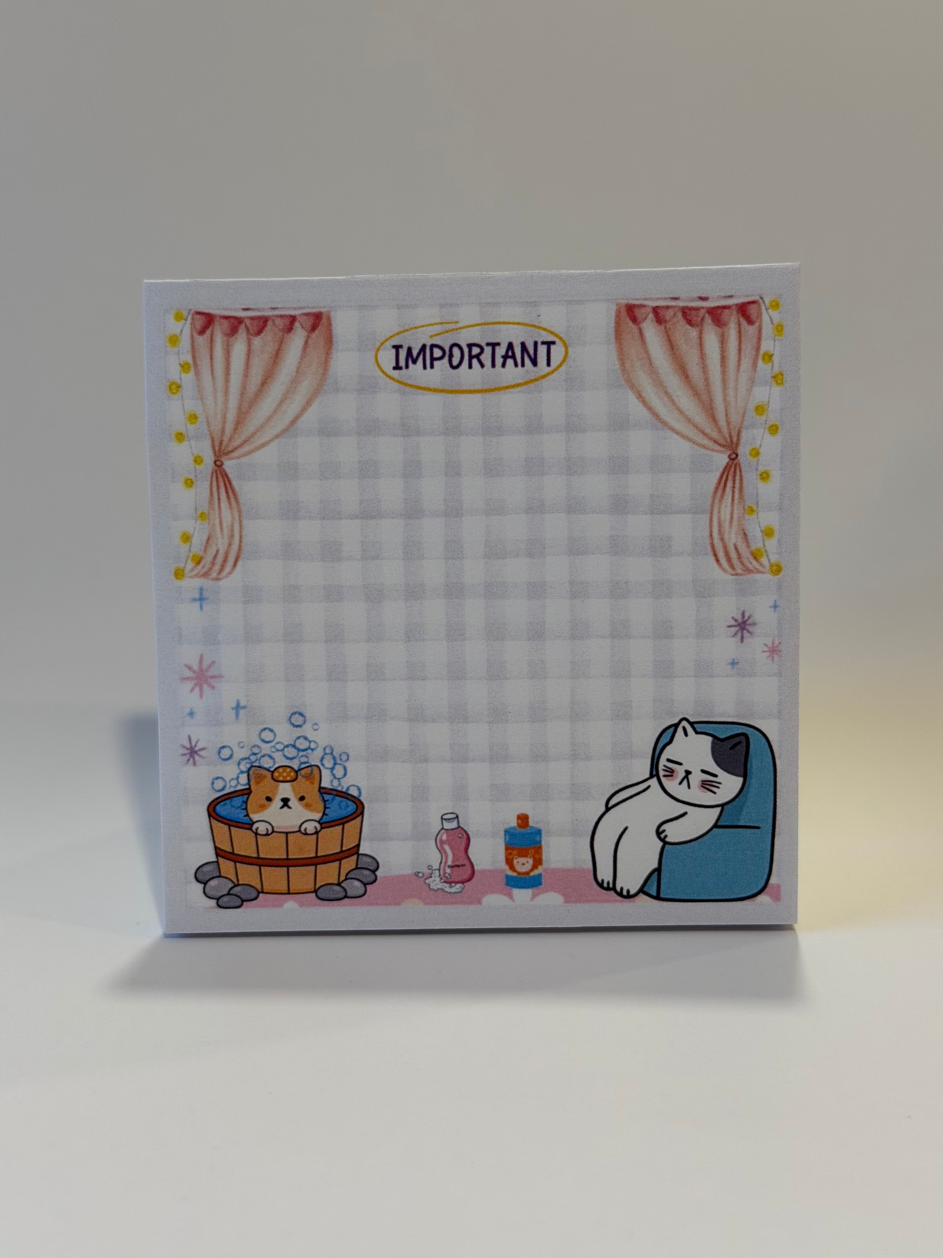 Important Kawaii Cat Sticky Note